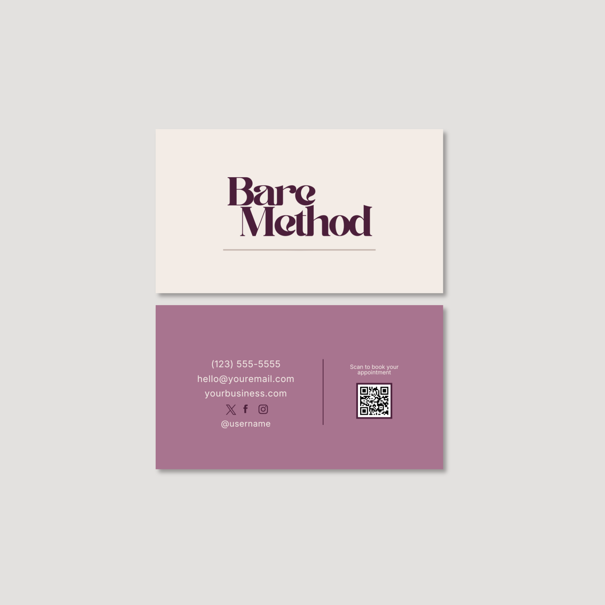 Bare Method Signature Business Card