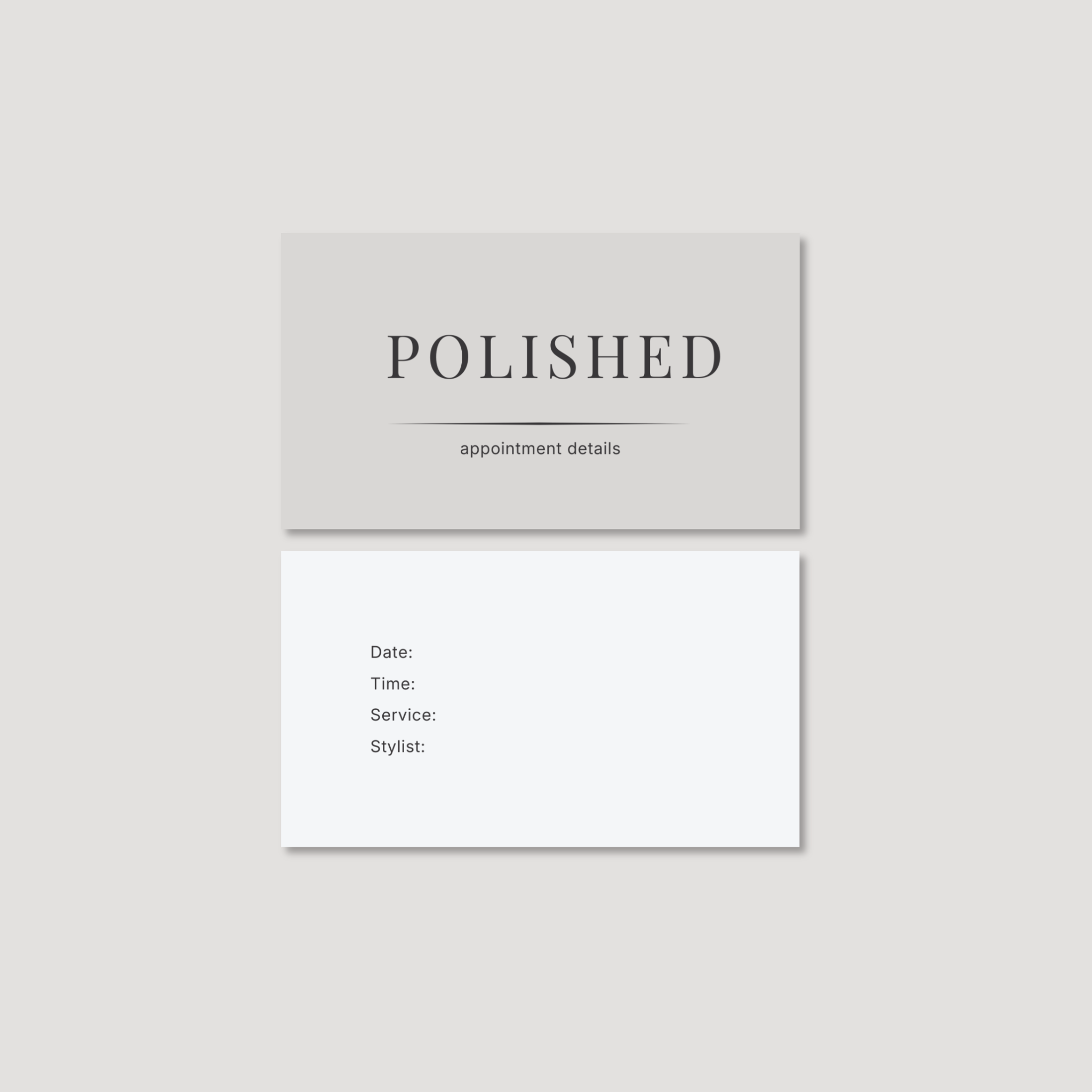 Polished Appointment Reminder Card