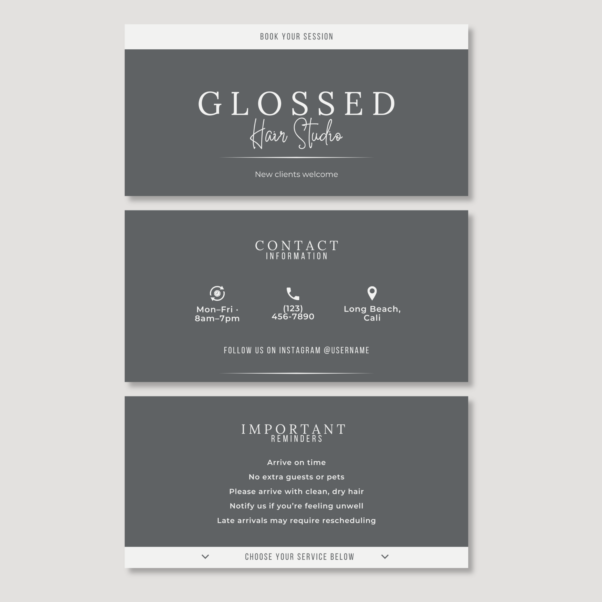 Glossed Booking Banner Set