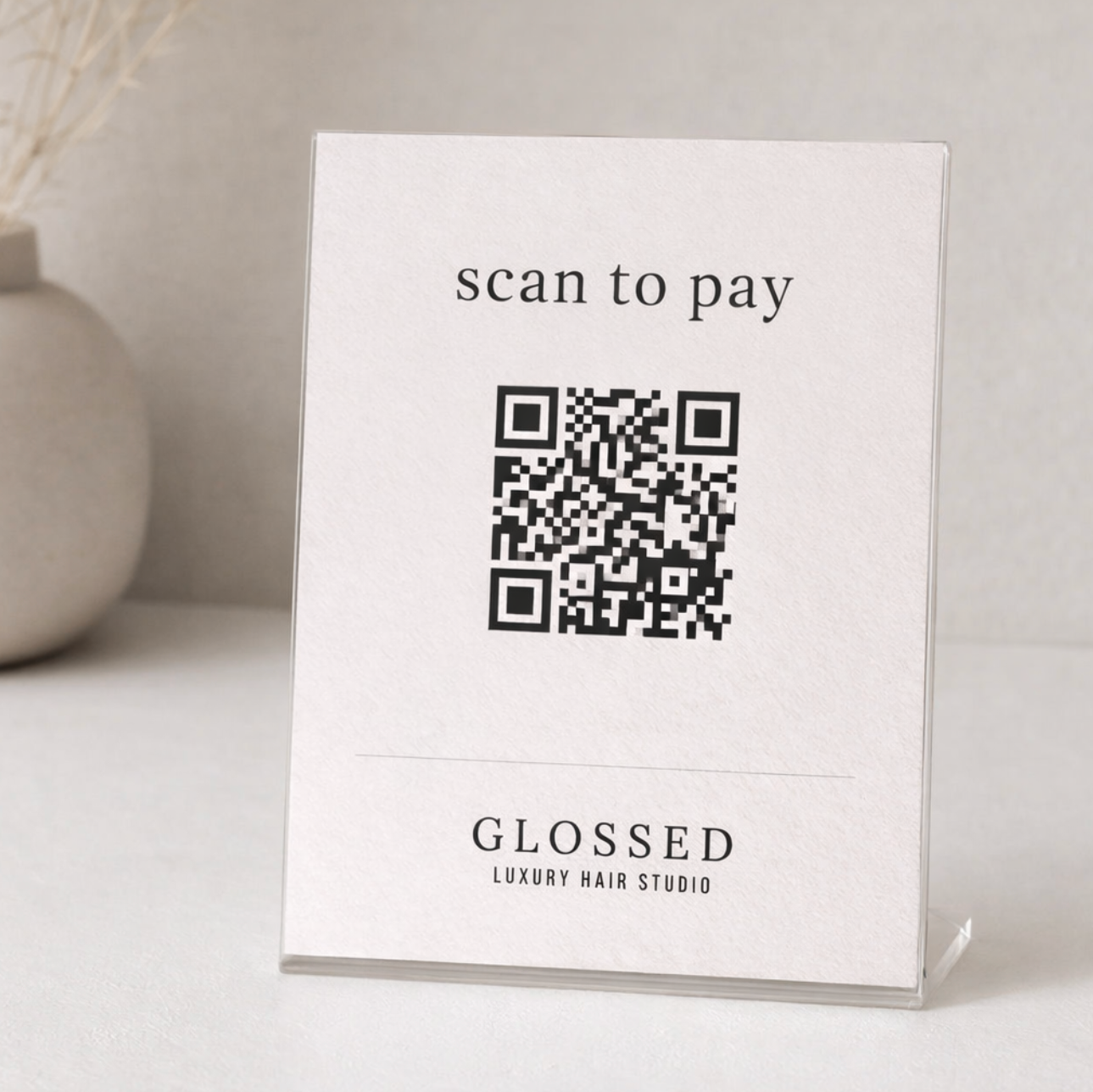 Glossed 5×7 Scan to Pay
