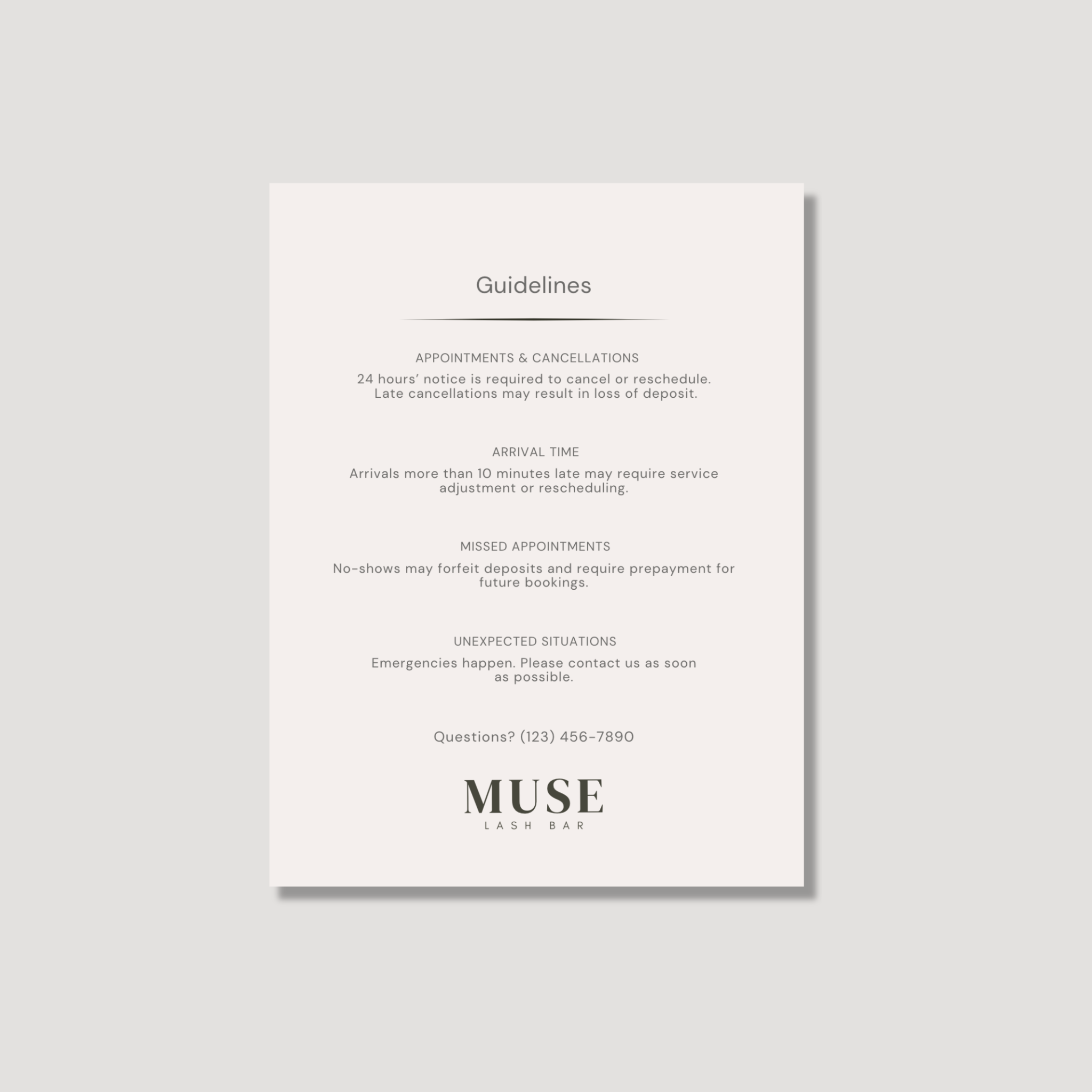 Muse 8.5×11 Studio Policies