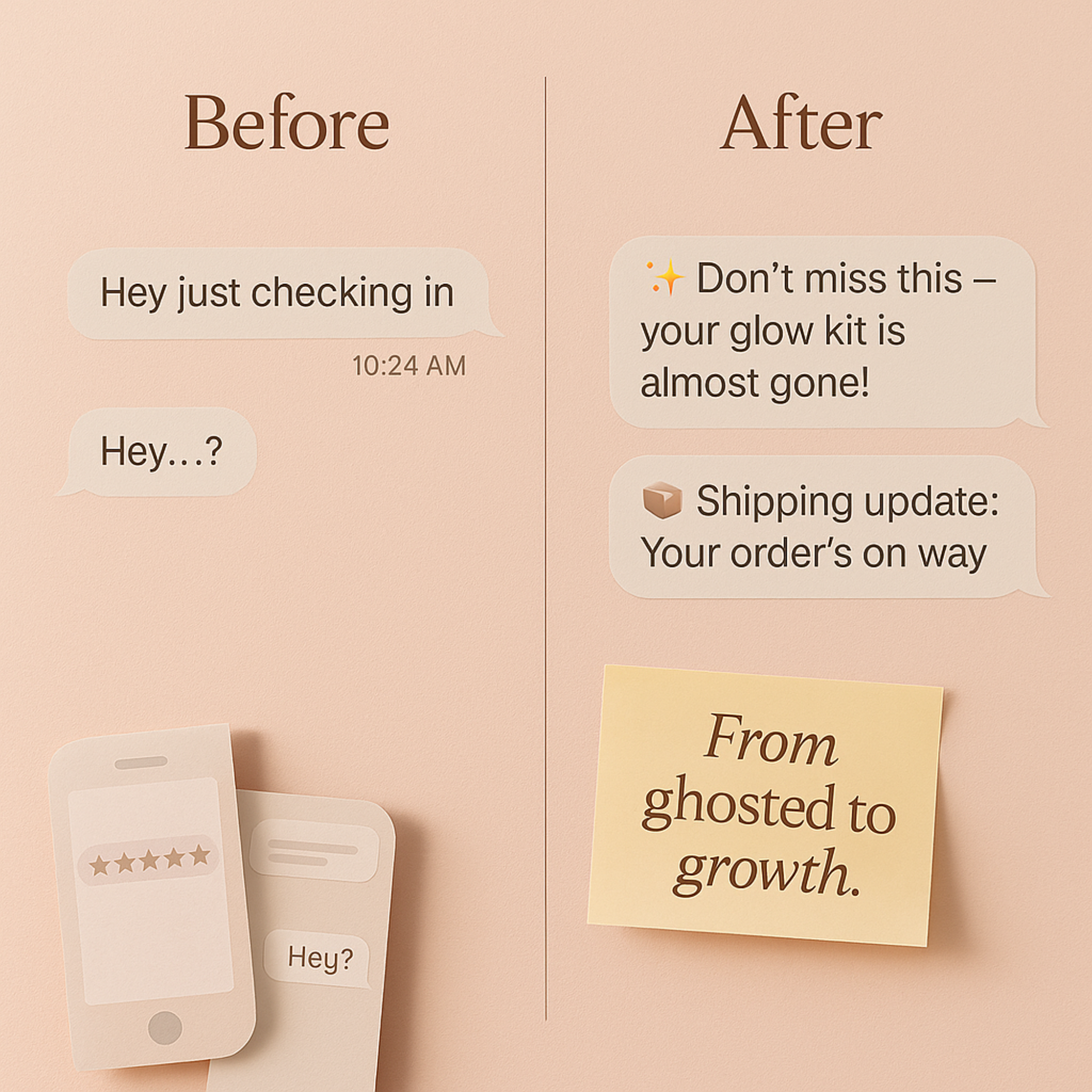 Powerful SMS Marketing ToolKit → Send texts that convert—without being pushy.