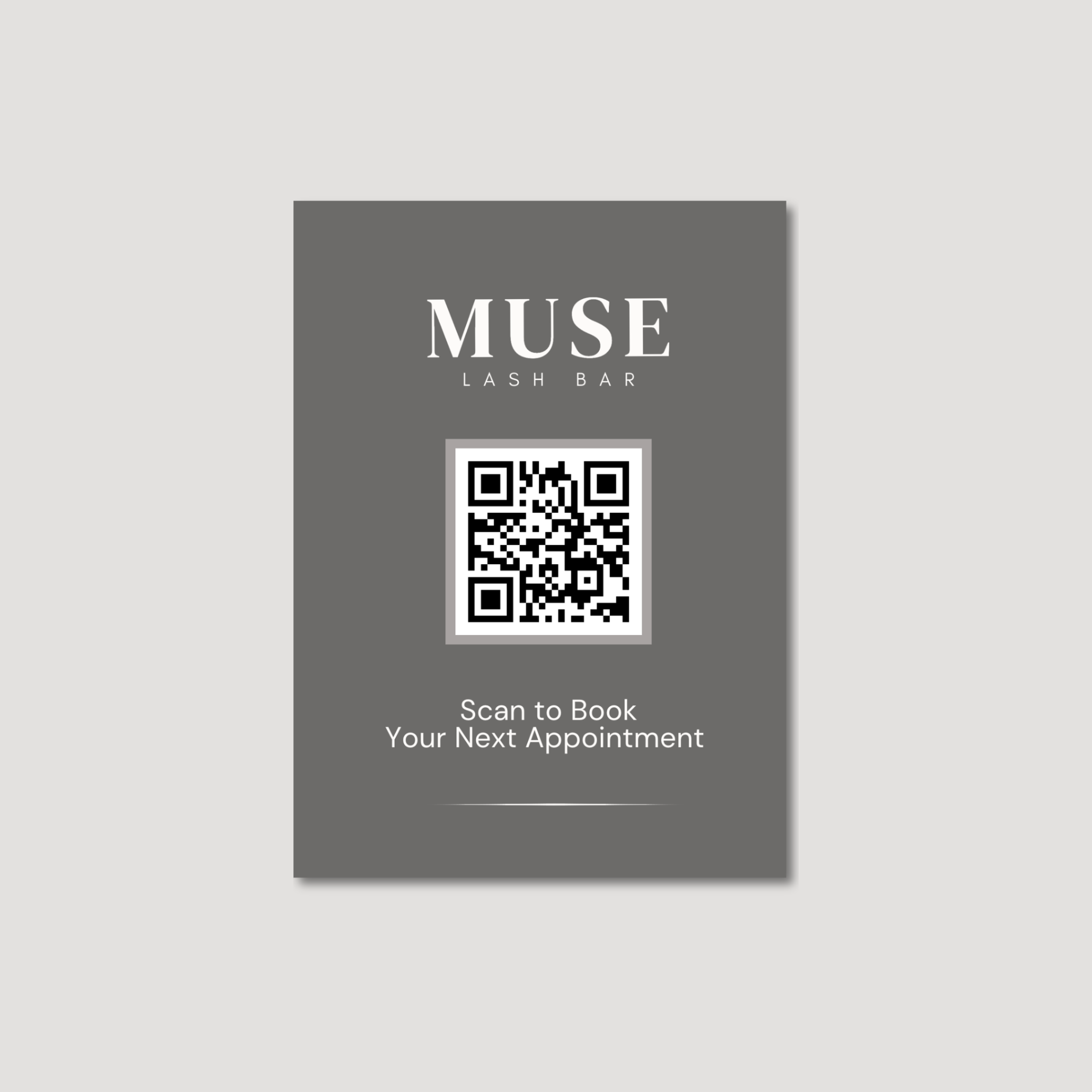 Muse 5×7 Rebooking Sign