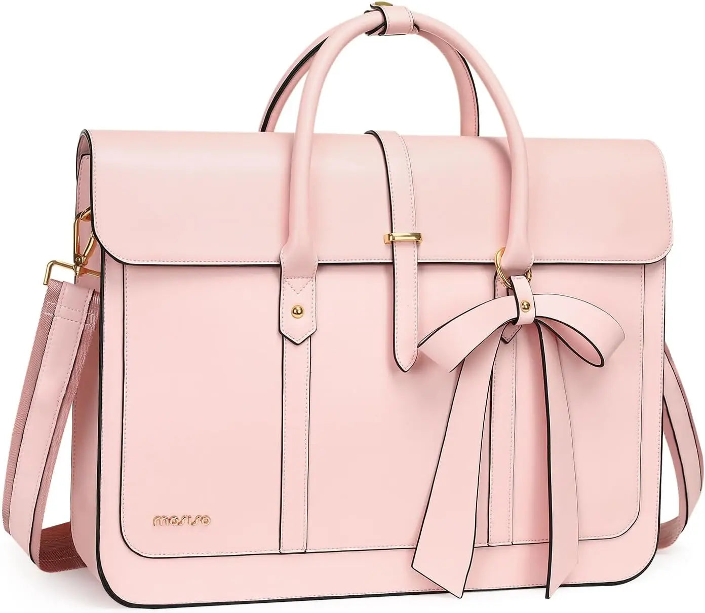 Women's PU Leather Laptop Tote Bag – 15.6 Inch Multi-Function Briefcase, Handbag, Backpack, Messenger Shoulder Bag for Work, Travel, Office, College