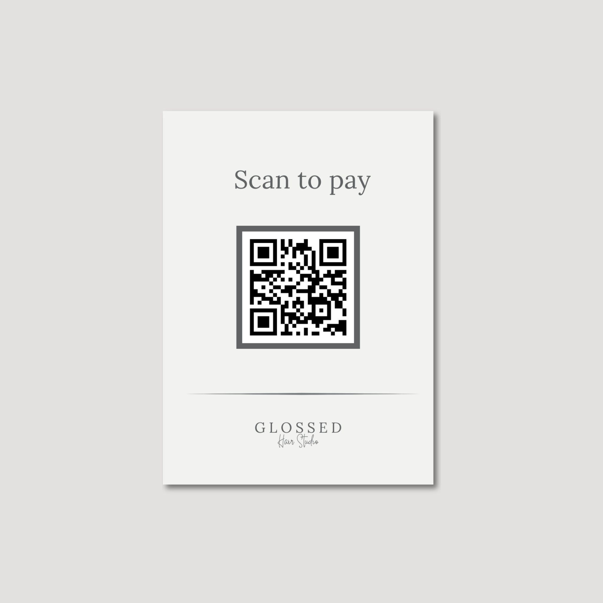 Glossed 5×7 Scan to Pay