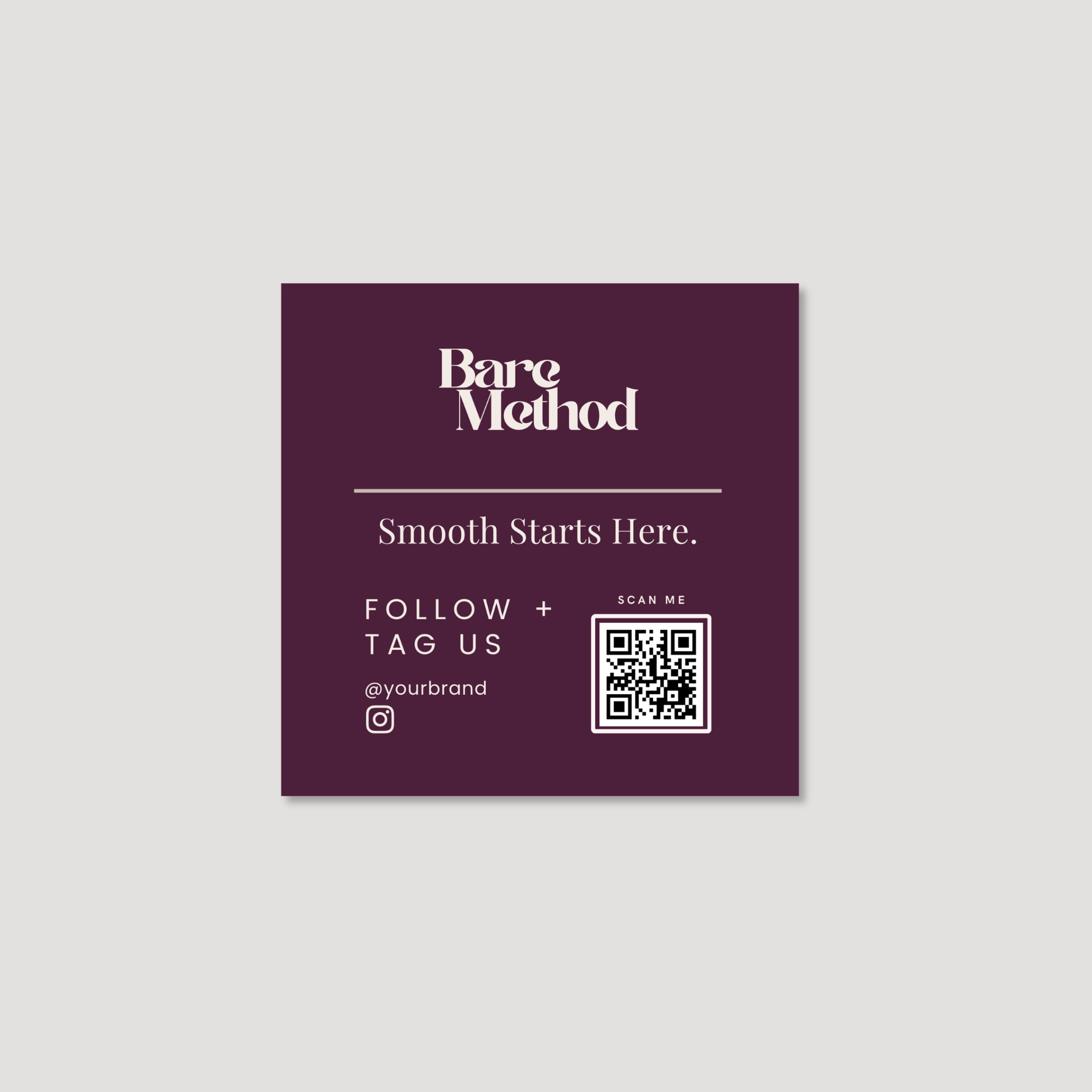 Bare Method 5×5 Social Mirror Cling