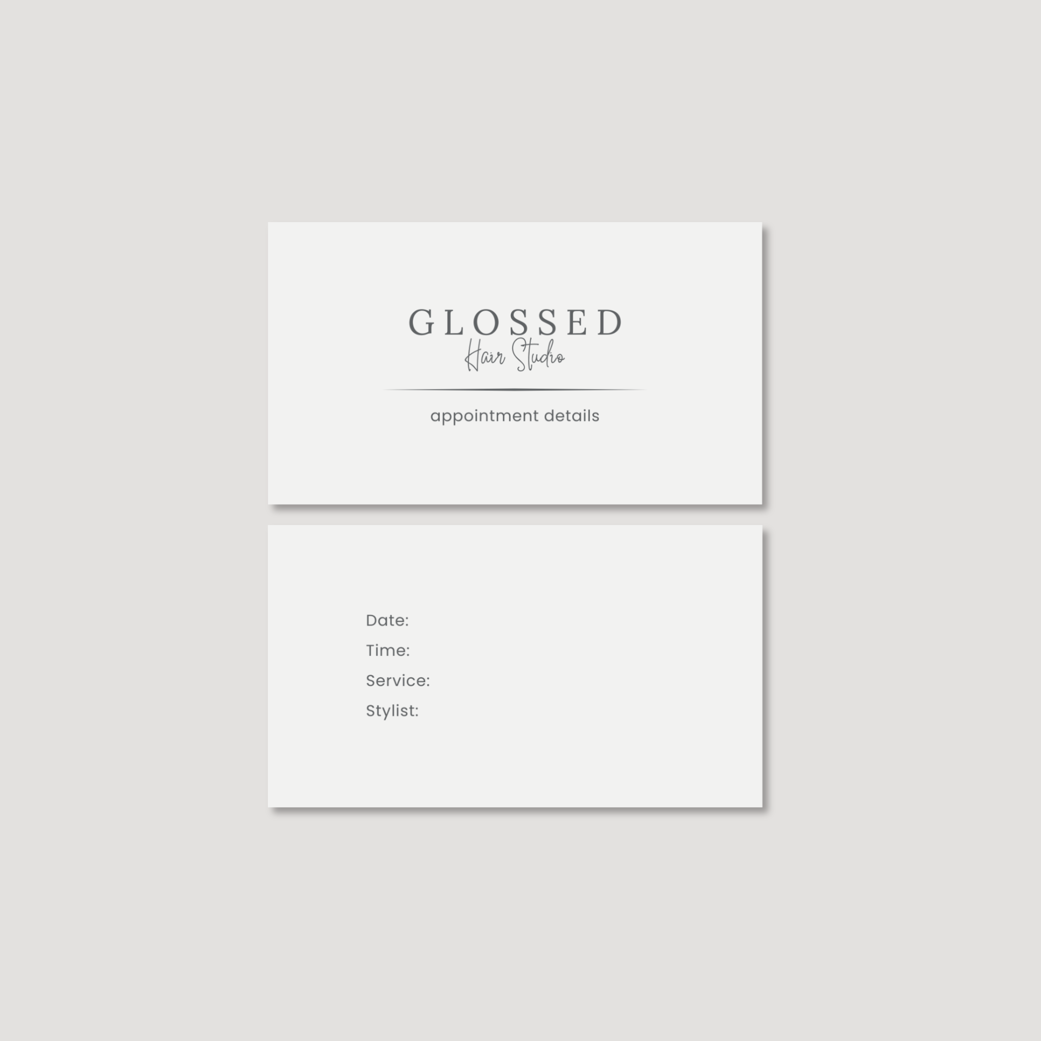 Glossed Appointment Reminder Card