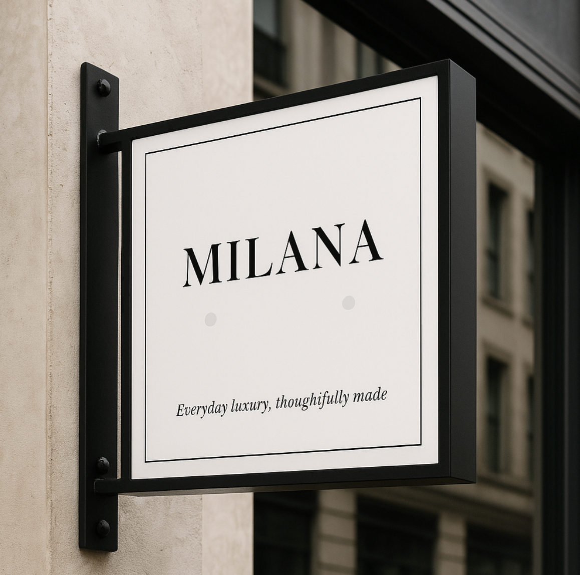 Milana 18” x 18” Hanging Blade Sign Template