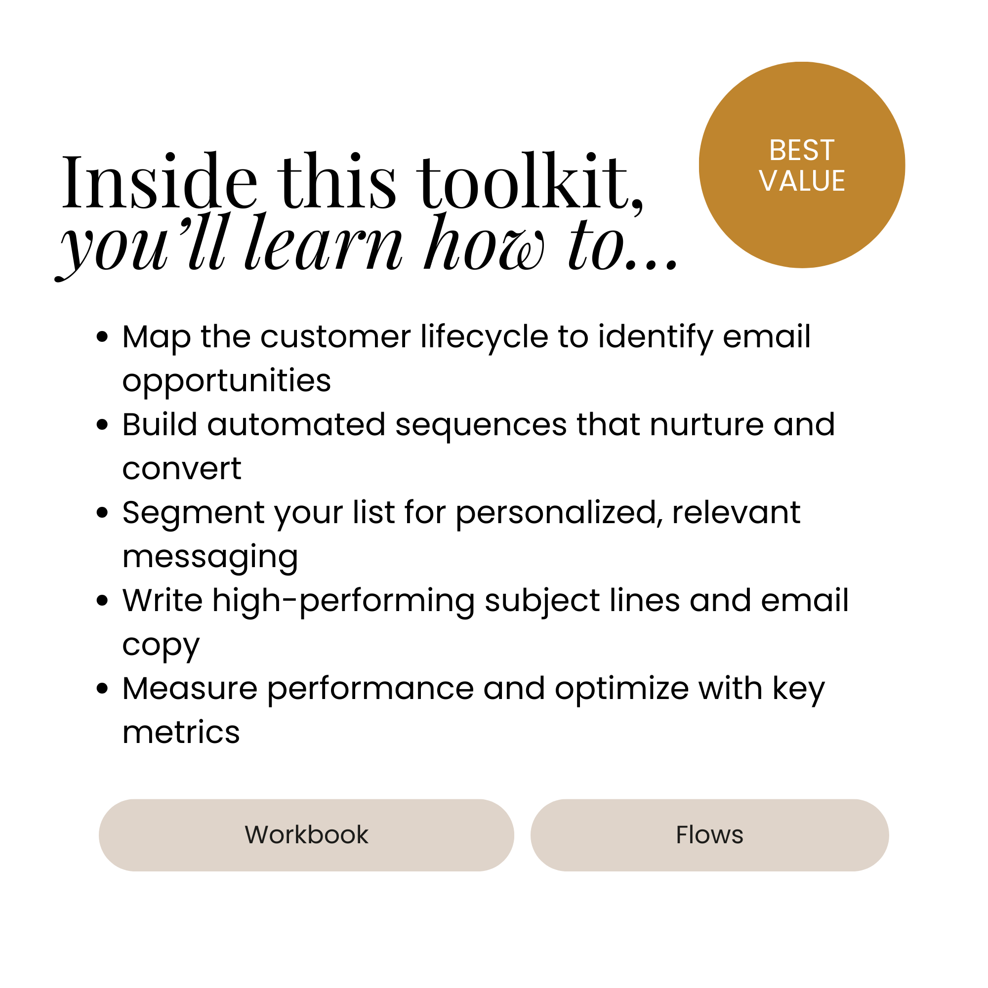 Lifecycle Email Marketing Toolkit → Launch email journeys that nurture, repeat, and grow