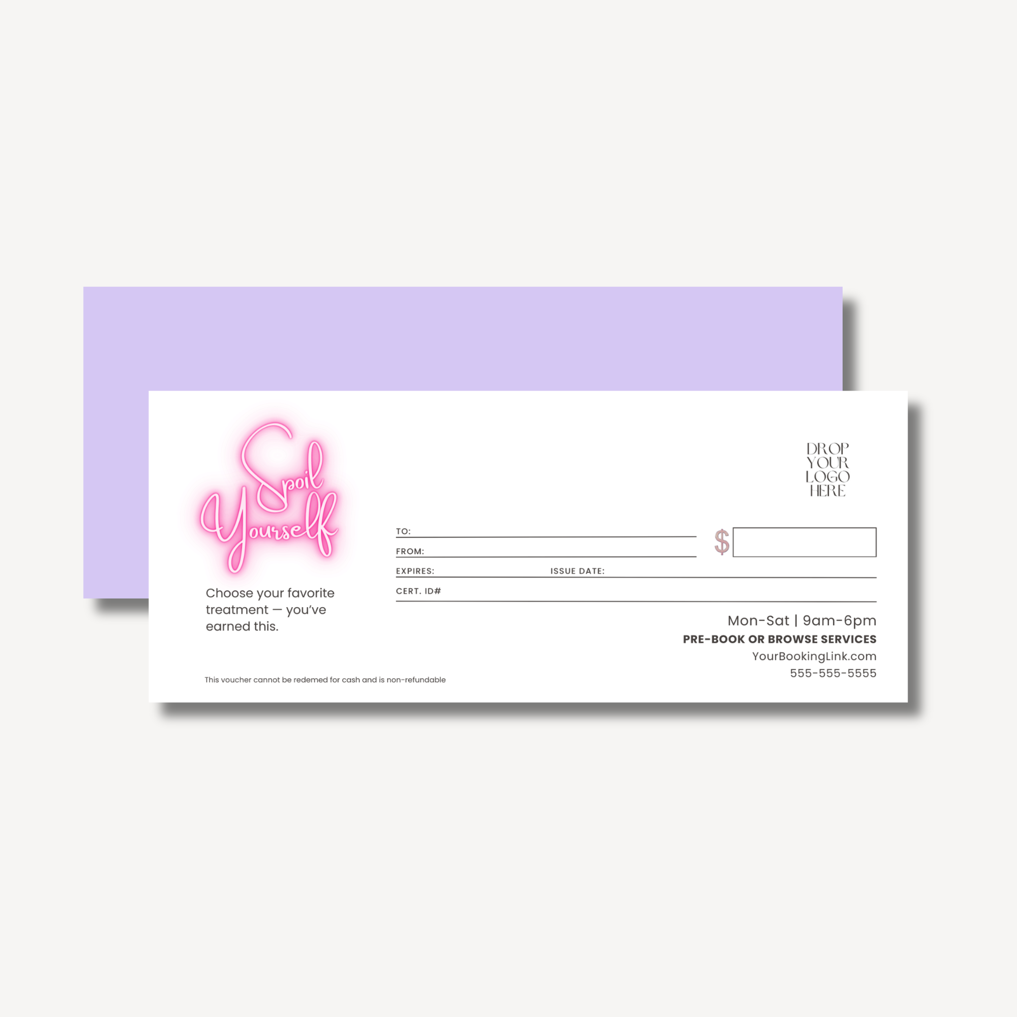 Beauty Lounge Gift Certificate Template