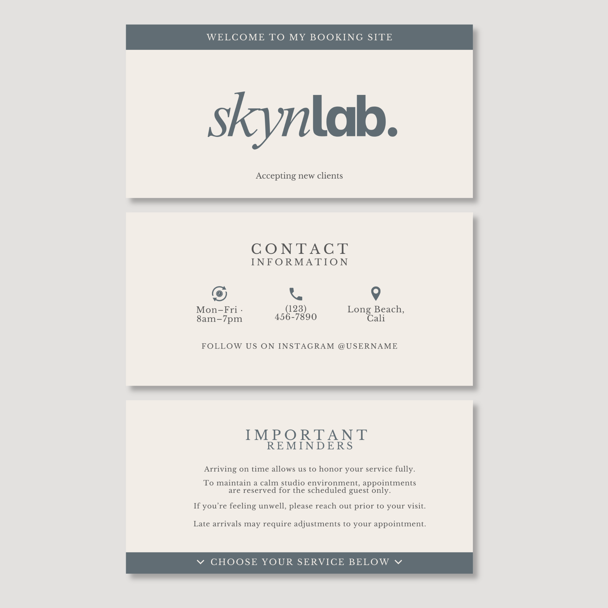 Skynlab Booking Banner Set