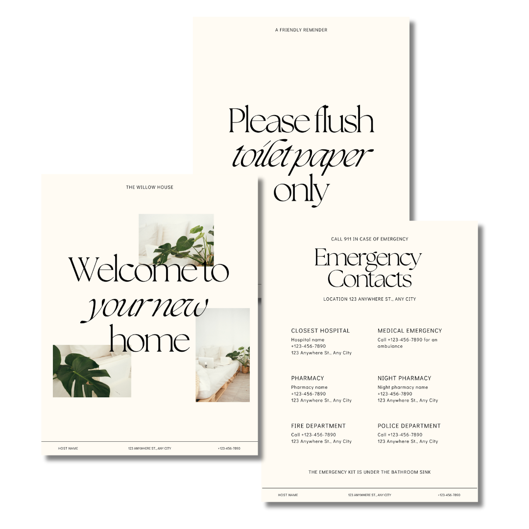 Airbnb Host Essentials – Canva Templates