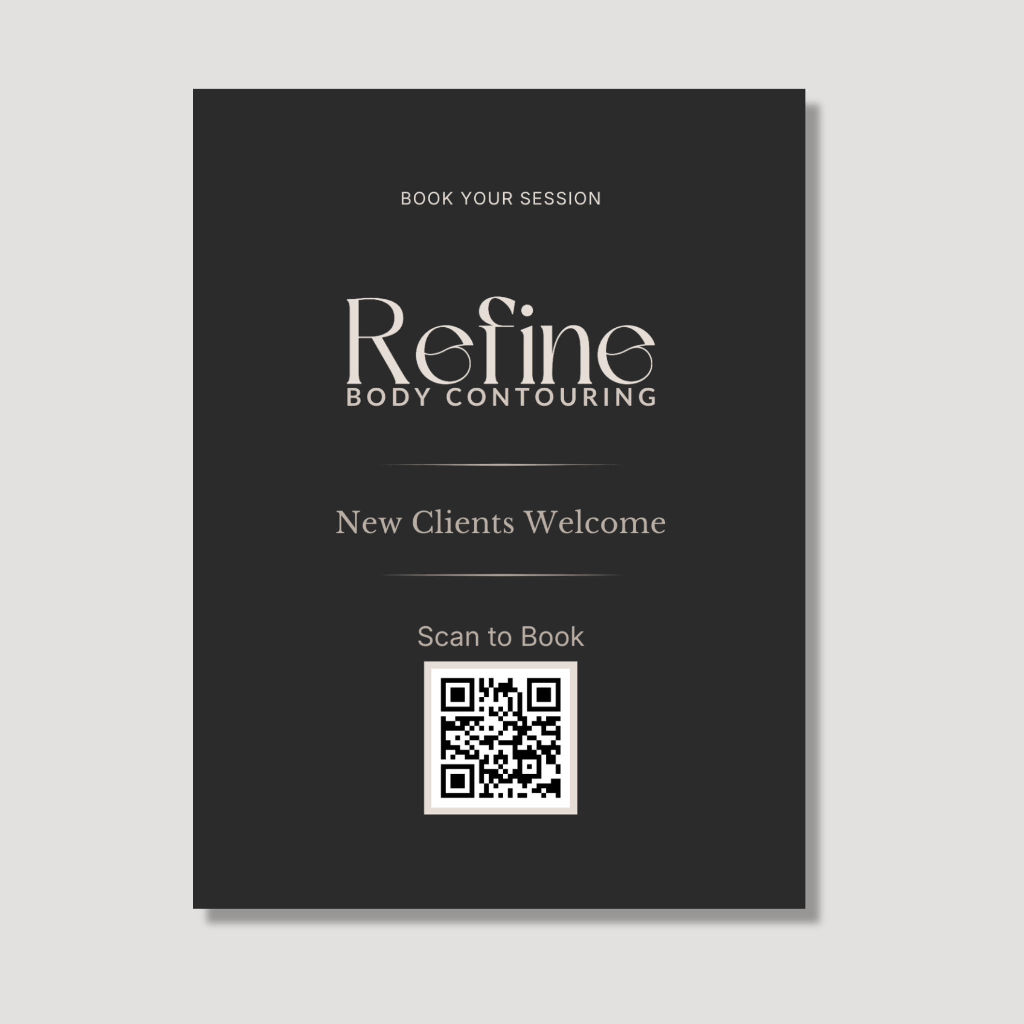 Refine 18×24 QR Welcome Sign