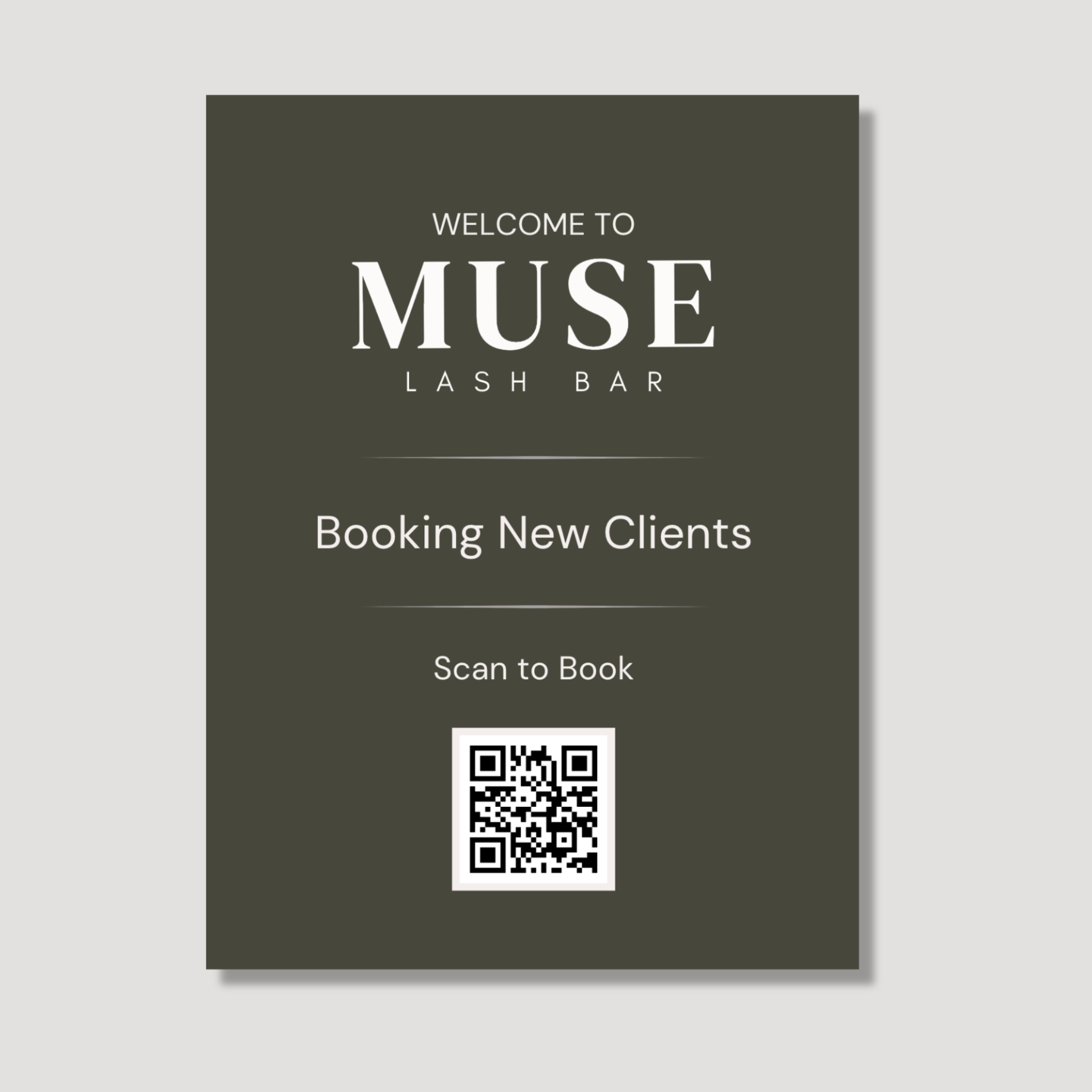 Muse 18×24 QR Welcome Sign