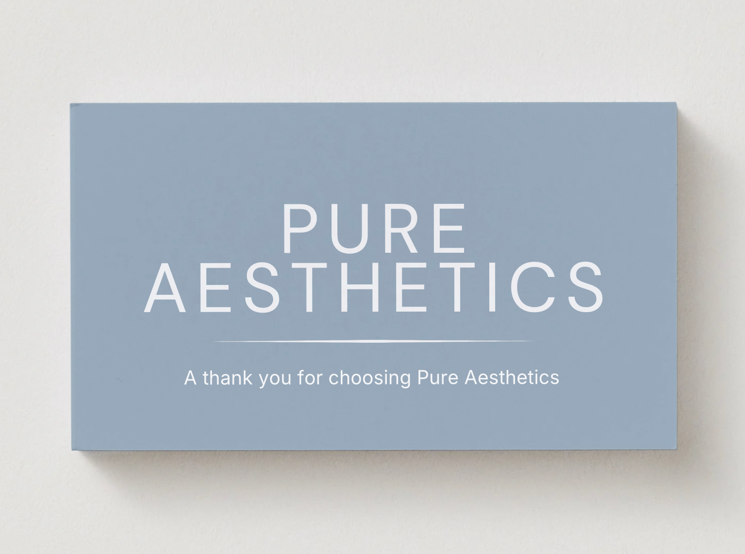 Pure Aesthetics Client Loyalty Card