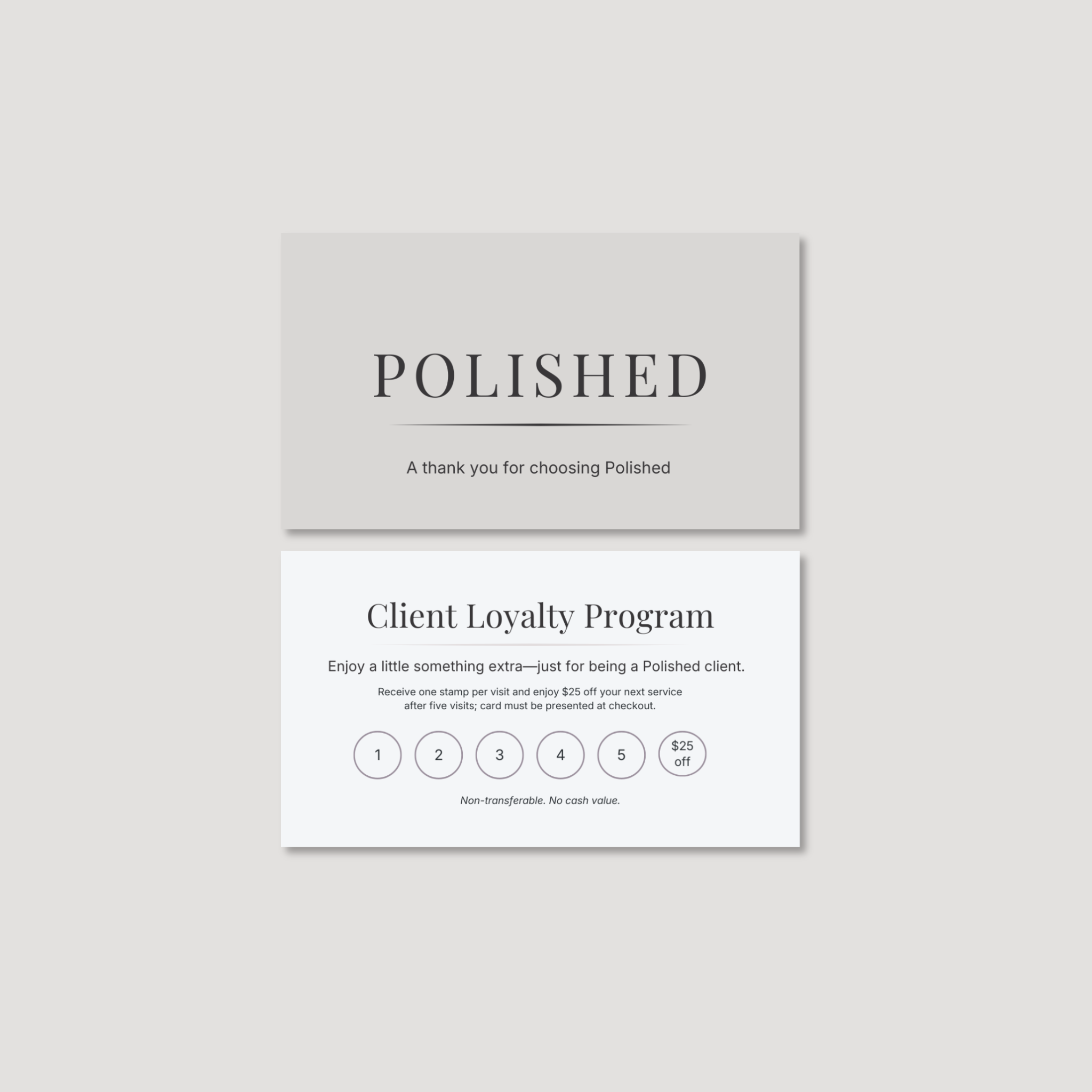 Polished Client Loyalty Card
