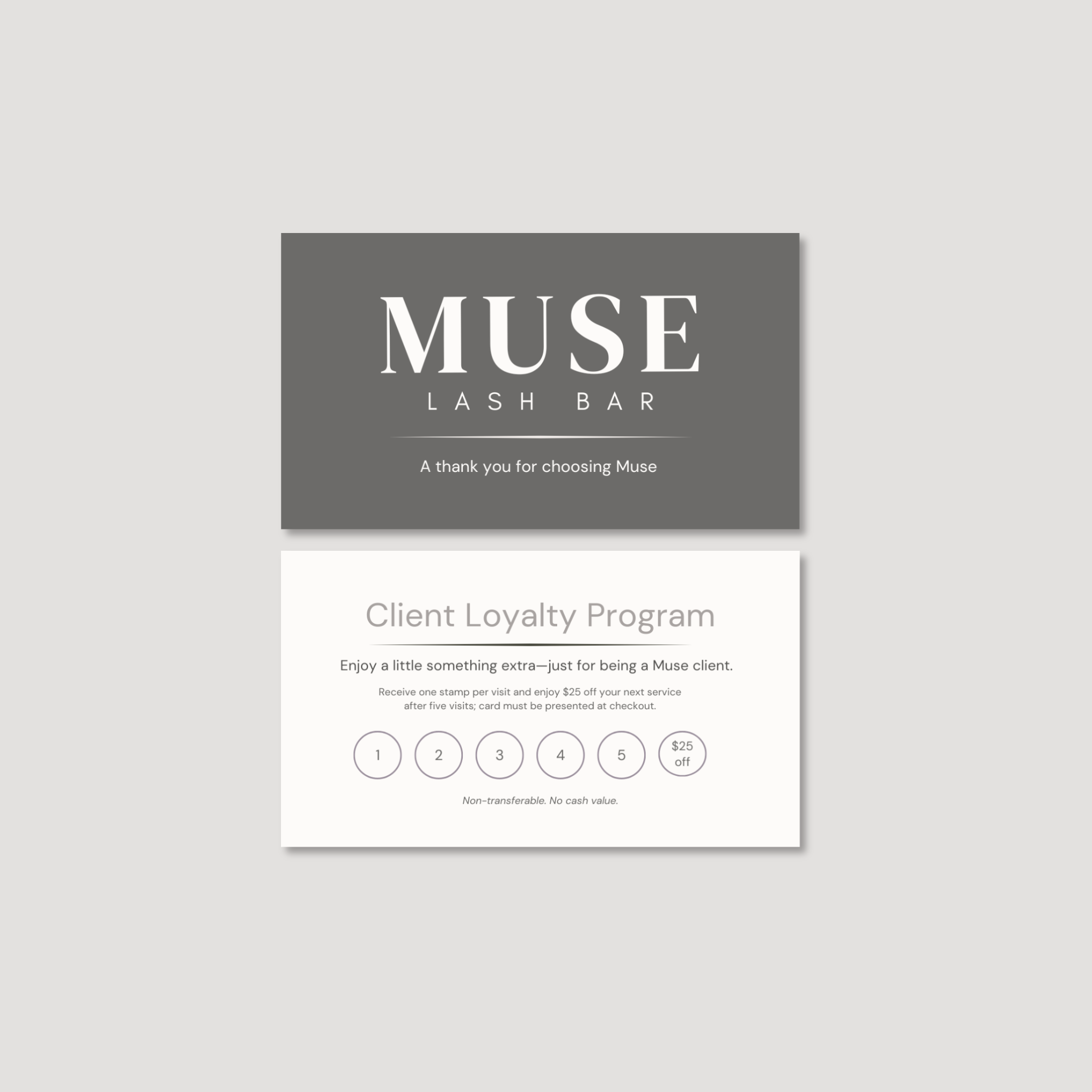 Muse Client Loyalty Card