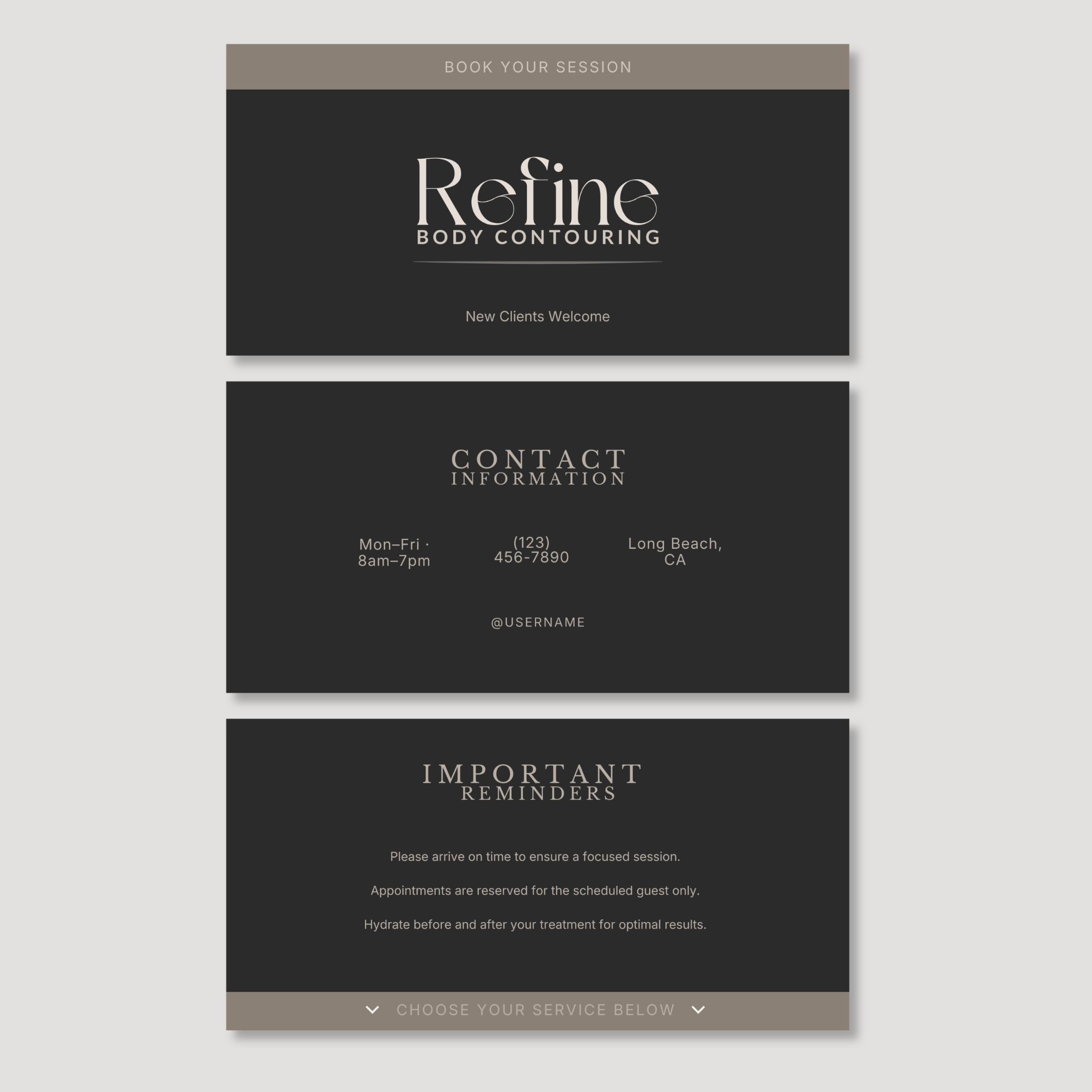 Refine Booking Banner Set