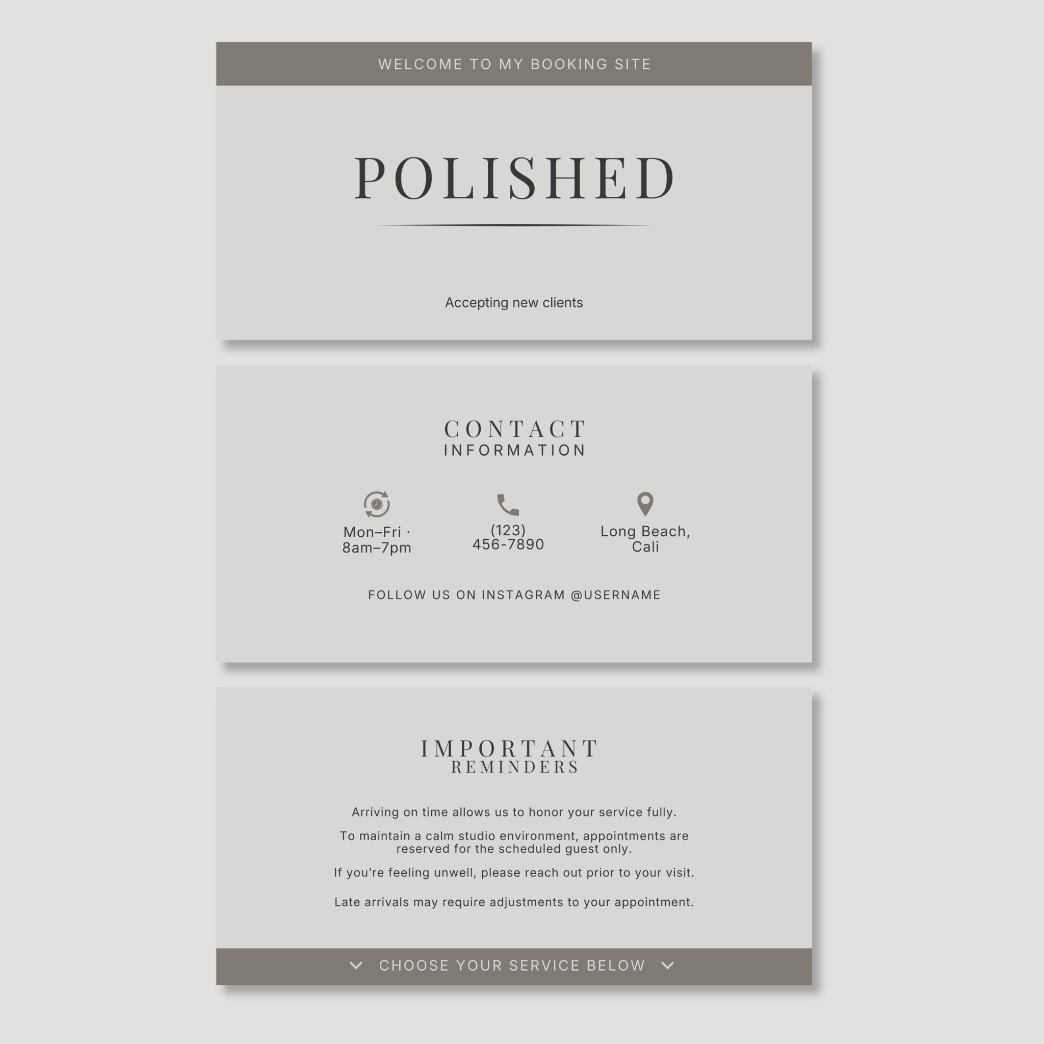 Polished Booking Banner Set