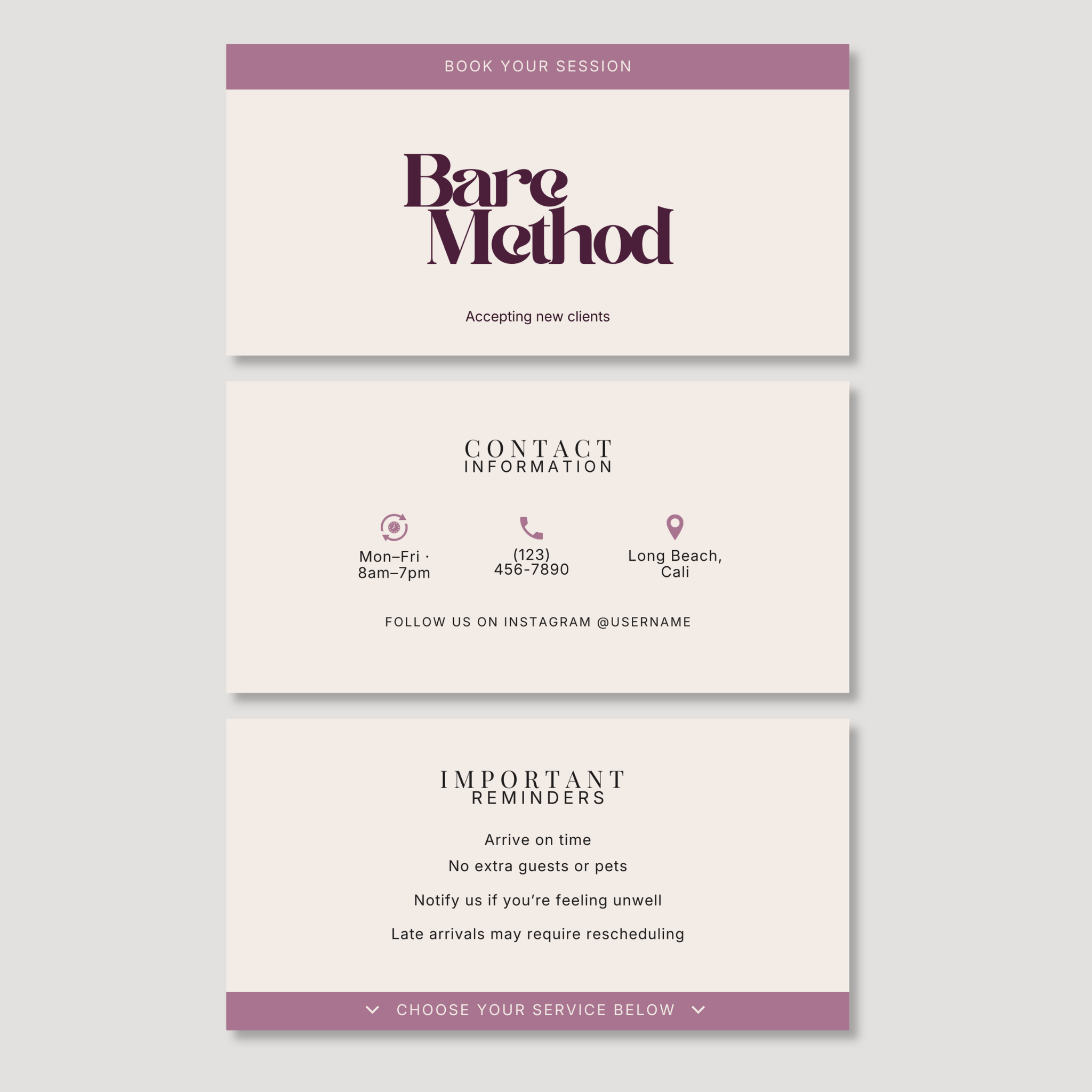 Bare Method Booking Banner Set