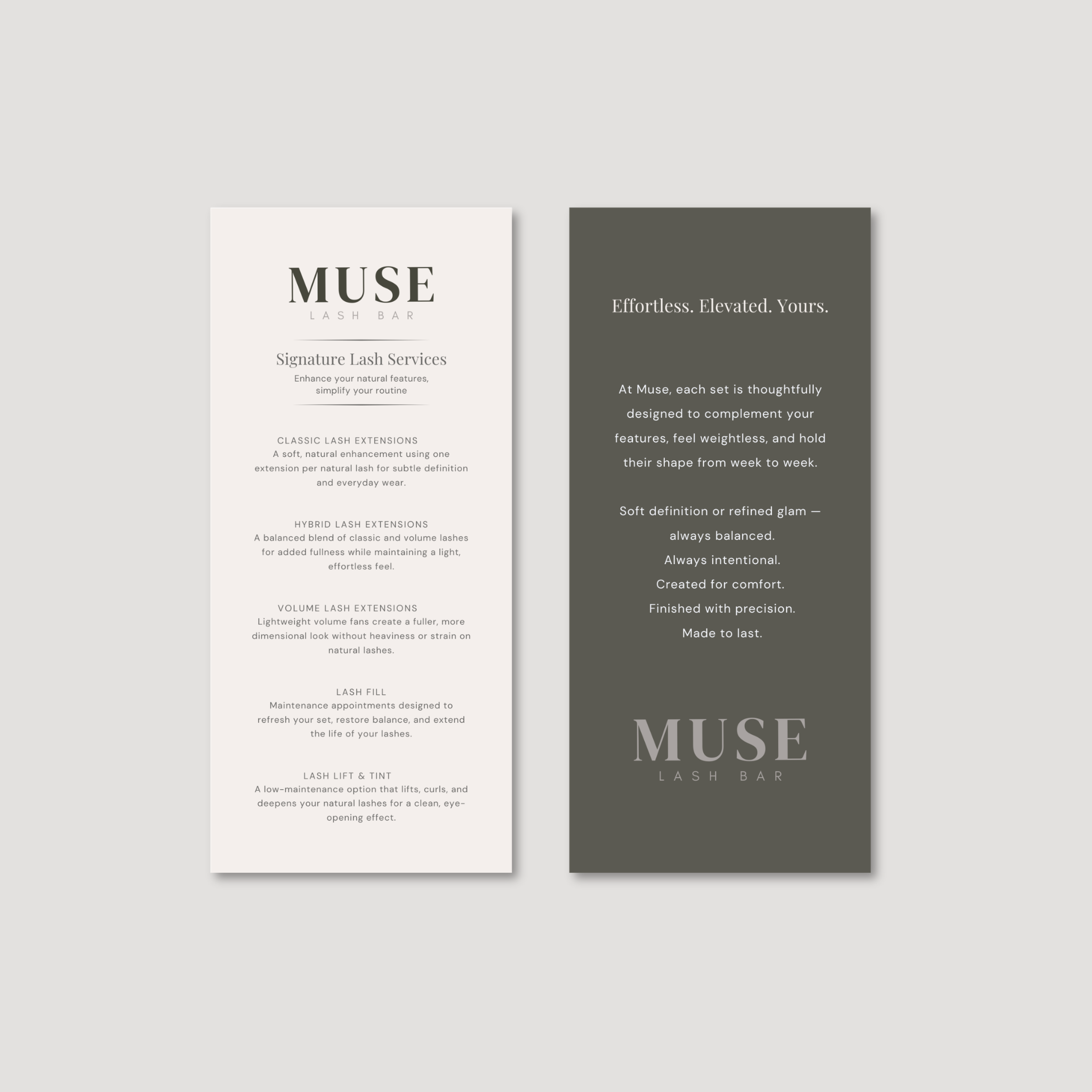 Muse Signature Services Rack Card