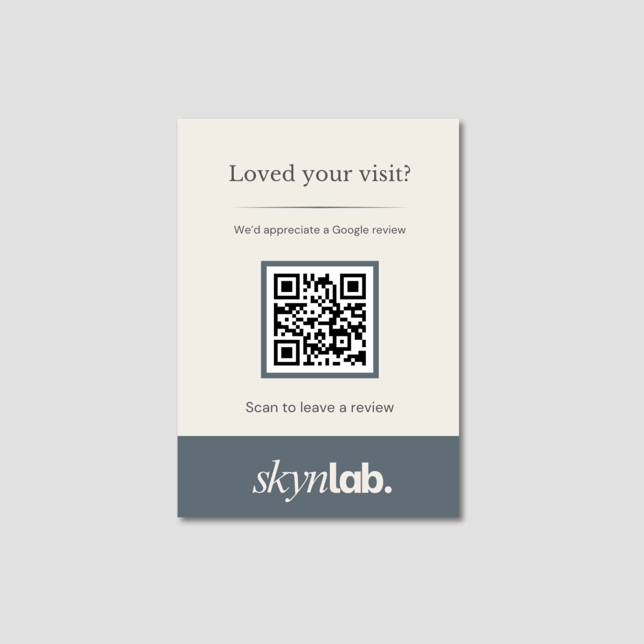 Skynlab 5×7 Review QR Sign