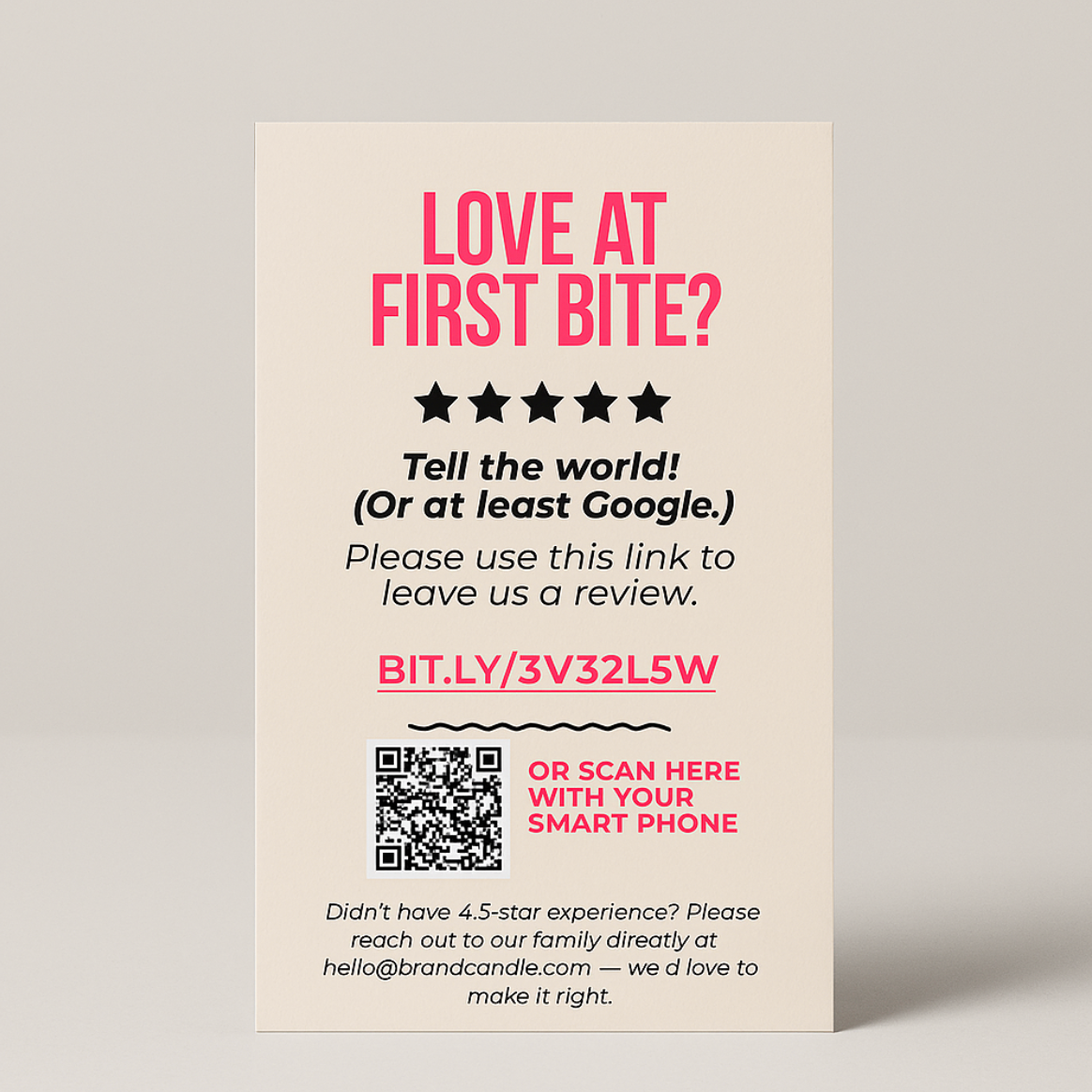 Collect More 5-Star Reviews – Bakery Google Review Cards