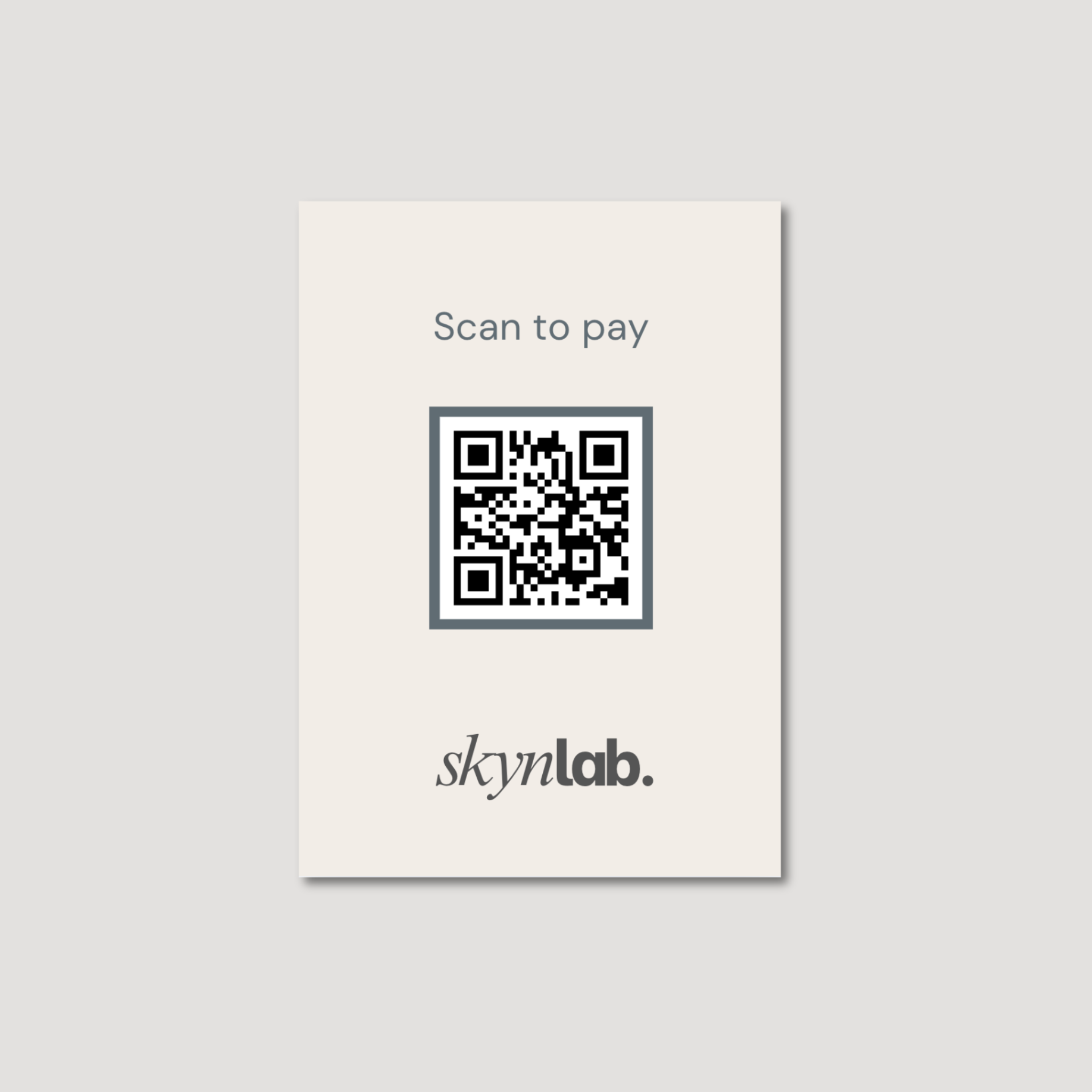 Skynlab 5×7 Scan to Pay