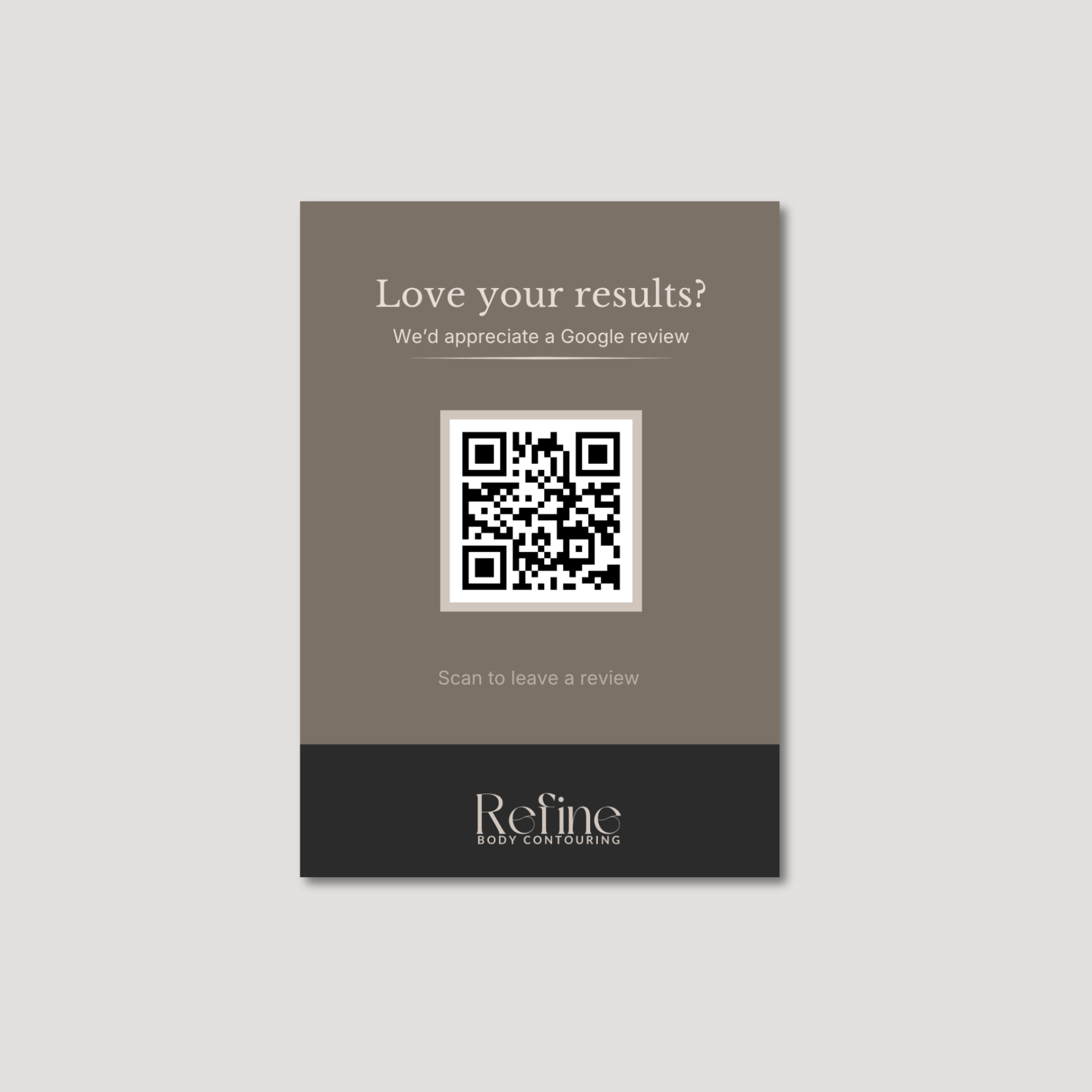 Refine 5×7 Review QR Sign