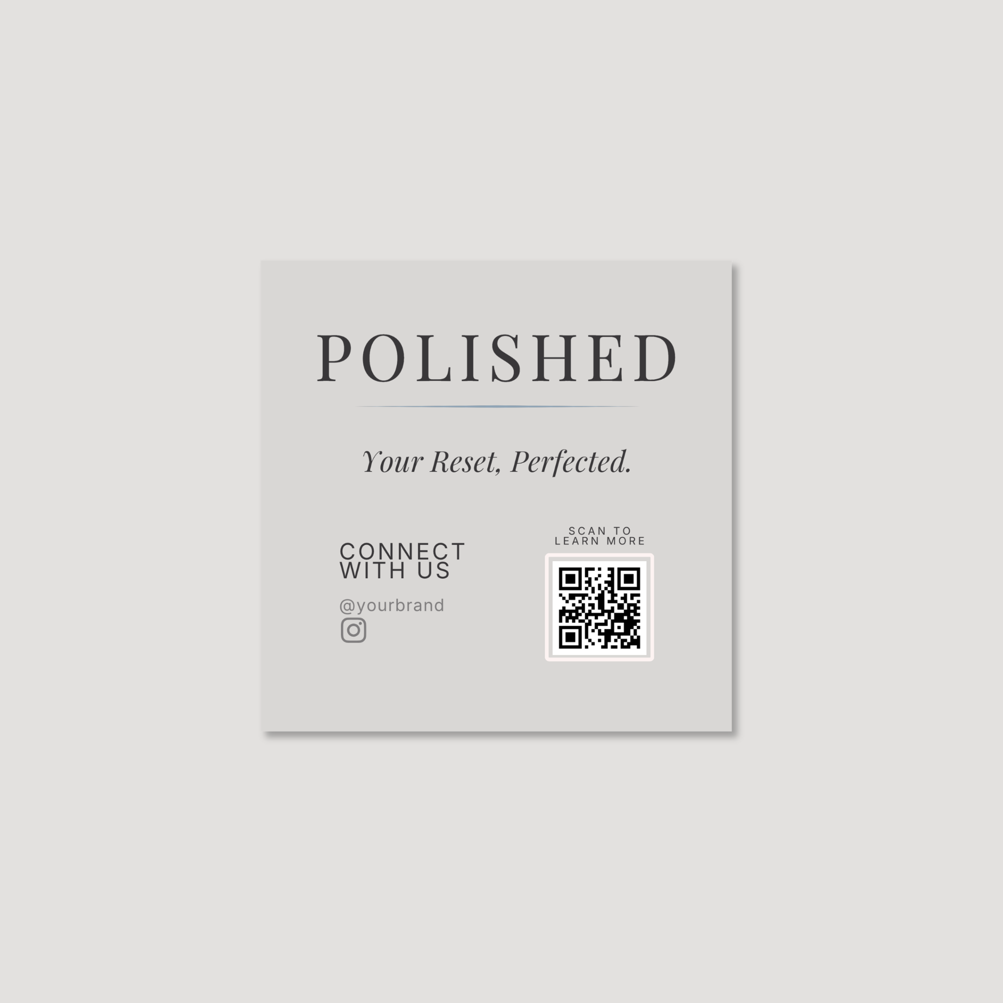 Polished 5×5 Social Mirror Cling