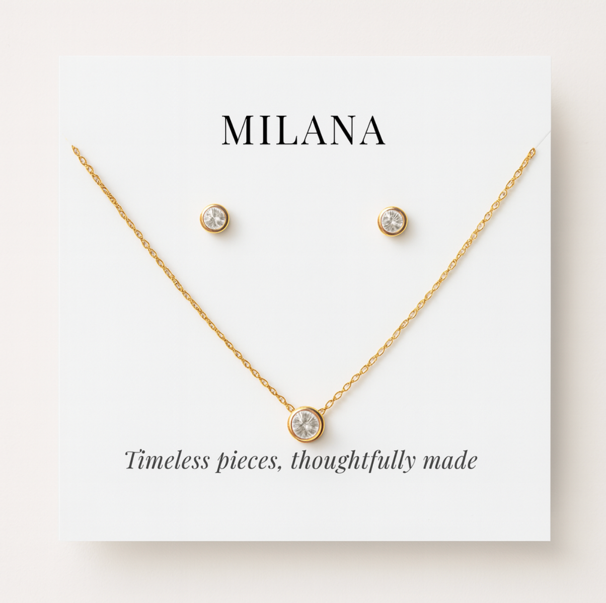 Milana Necklace & Earring Display Template (3" x 3")