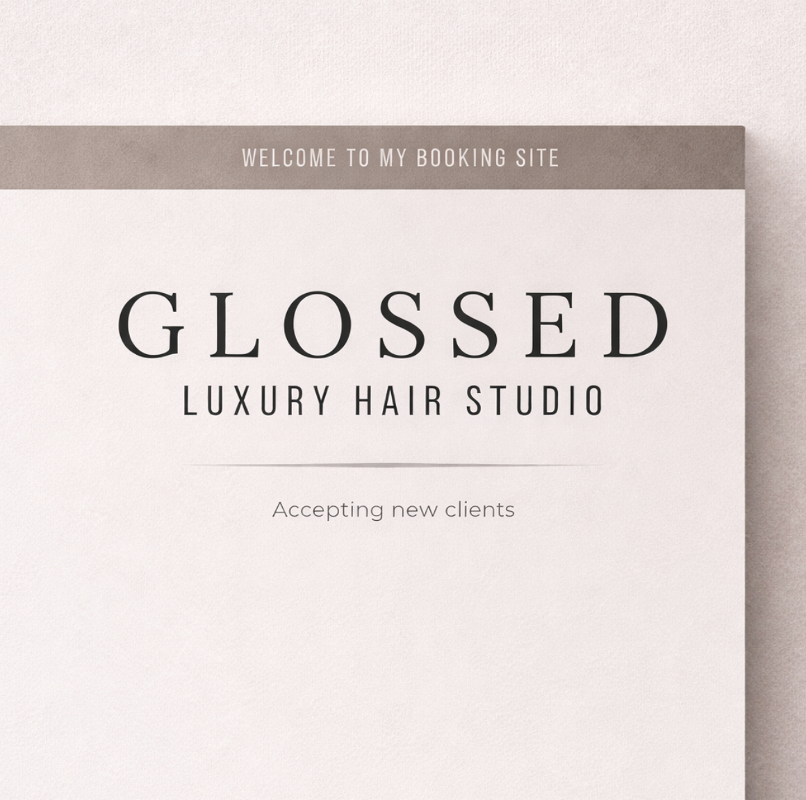 Glossed Booking Banner Set