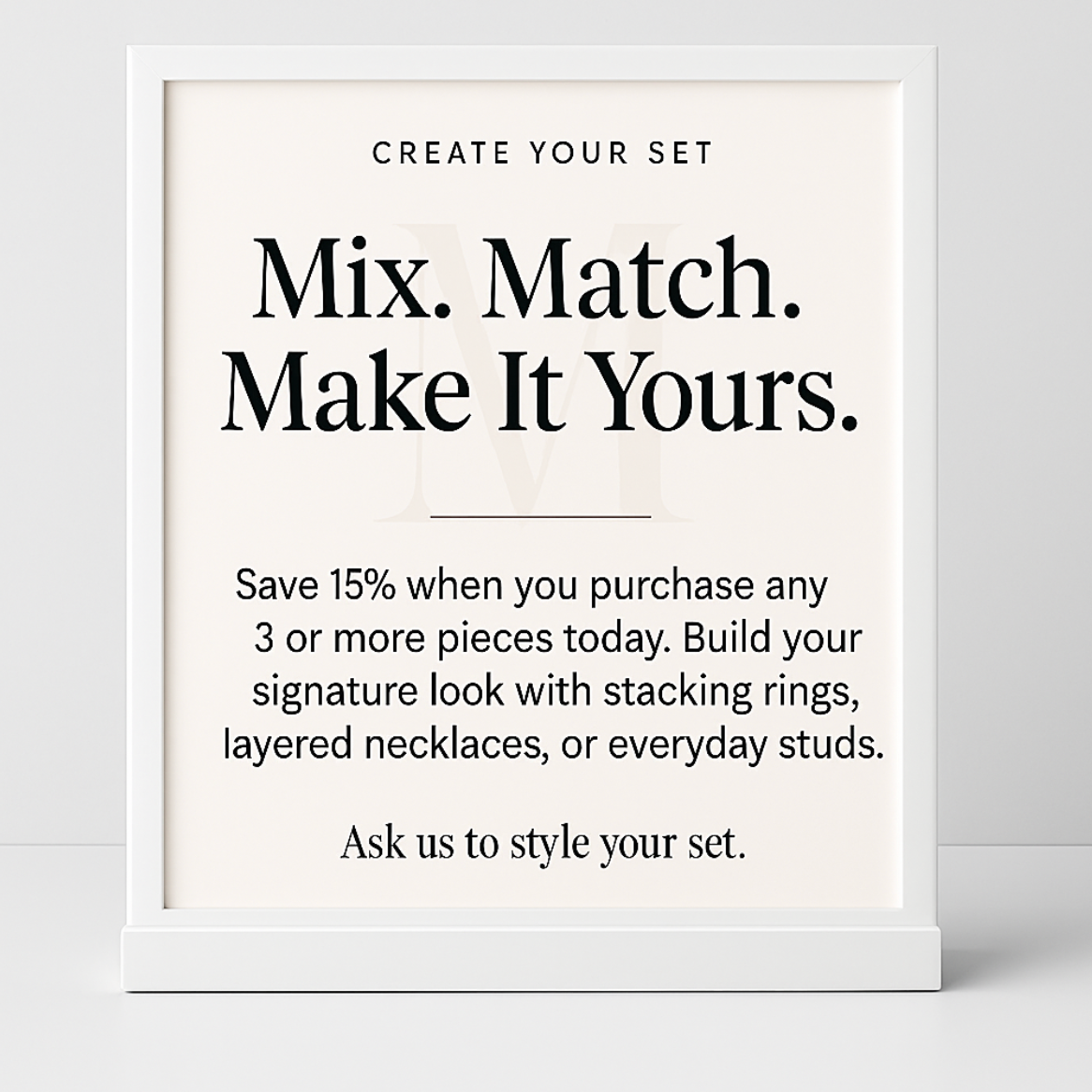 Create Your Set – Table Sign Template (8.5x11 & 5x7 in, Canva Editable)