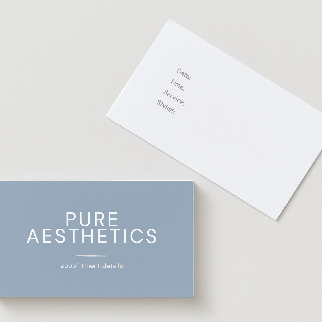 Pure Aesthetics Appointment Reminder Card