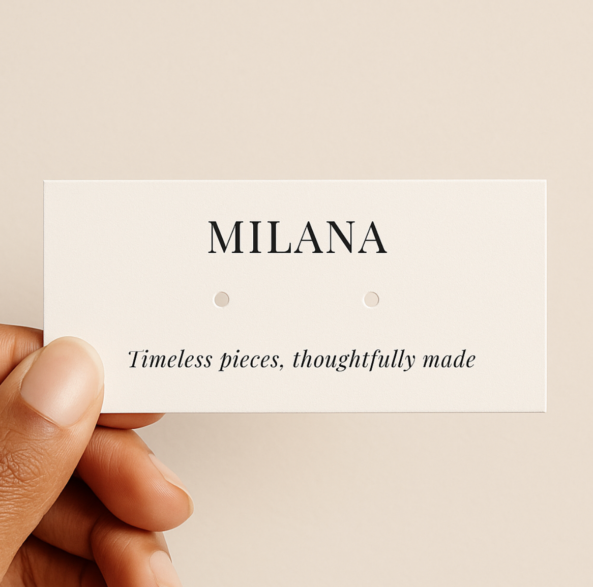 Standard Earring Display Card Template (3" x 1") – Minimal, Elegant