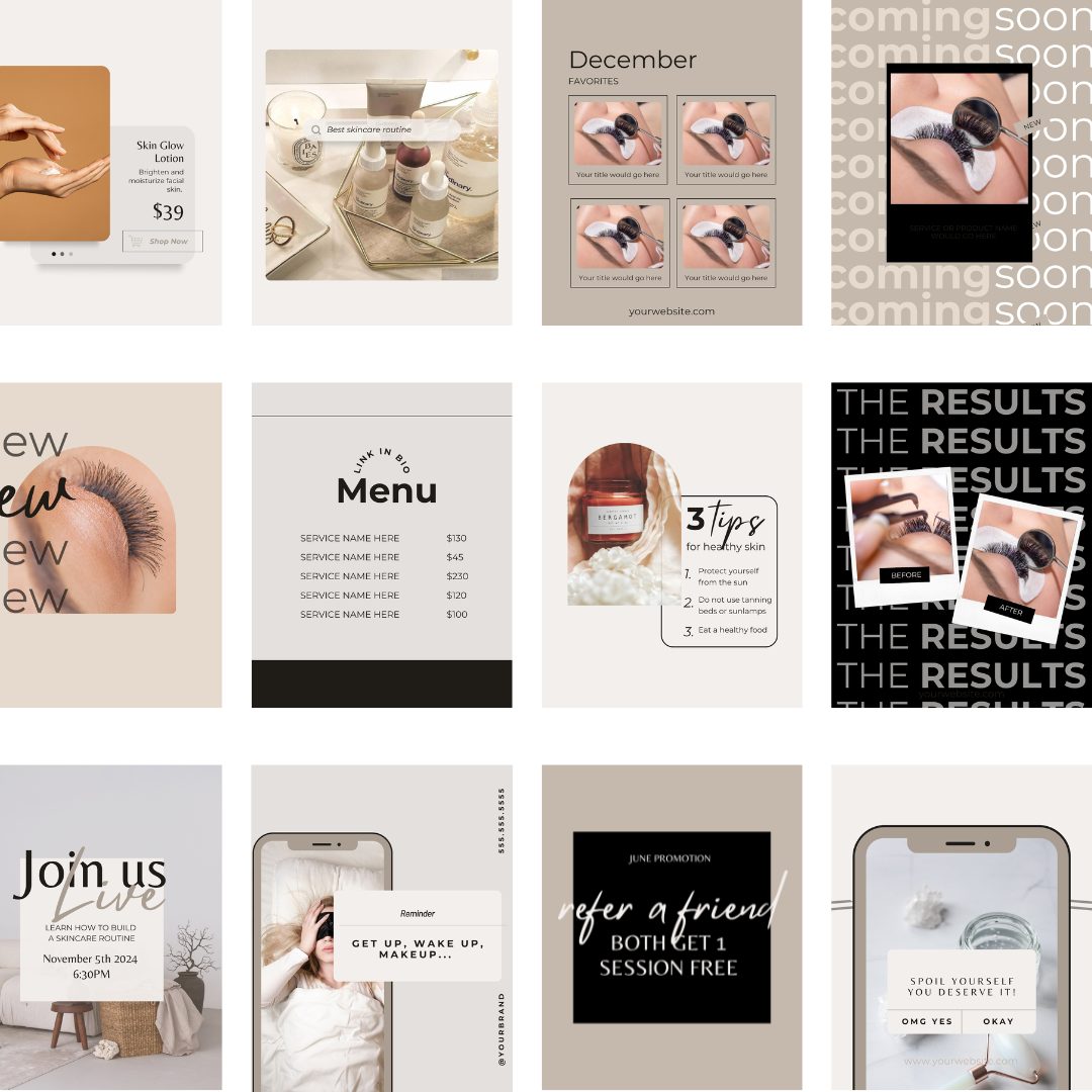 Social Media Post Template Bundle for Storytelling, Promotions, and More