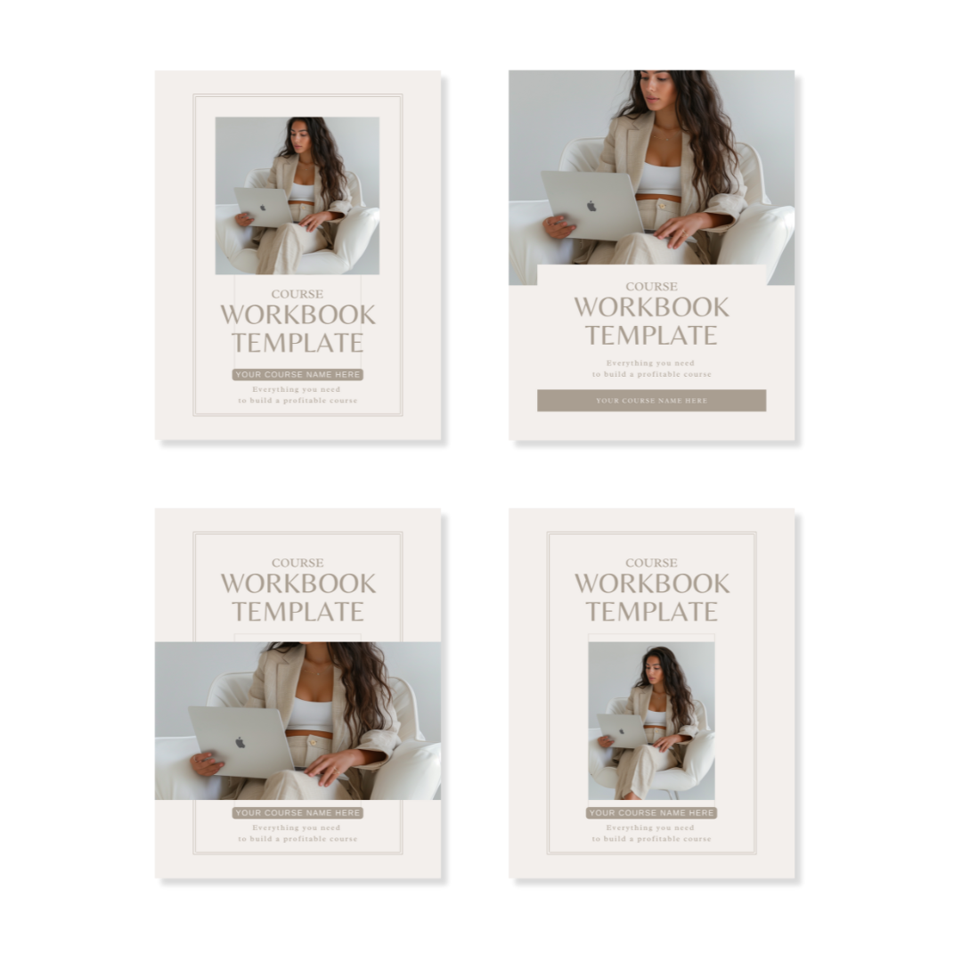 Course Workbook Template – Fully Customizable Canva Digital File (45+ Pages)