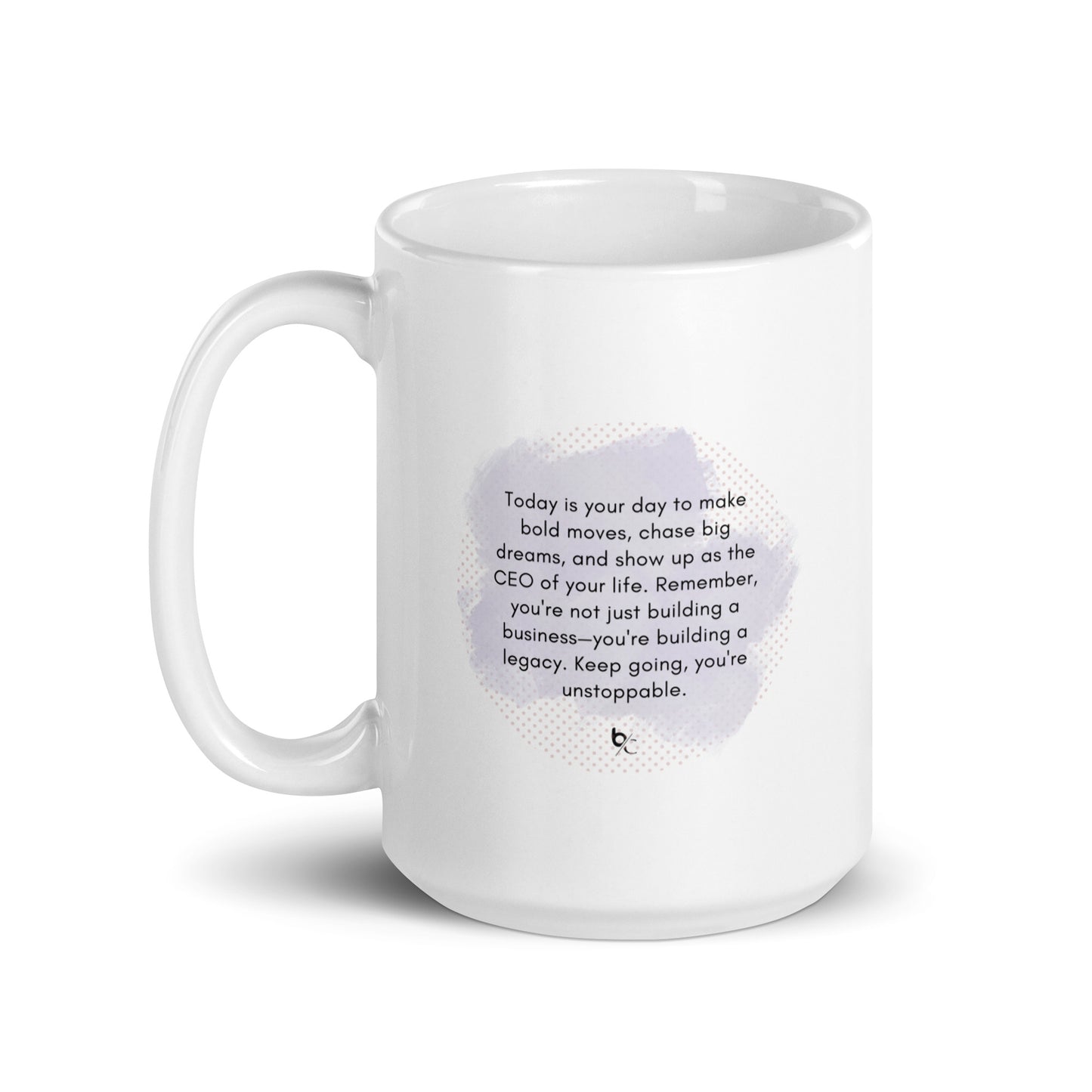 Fueled by Coffee & Big Ideas White Glossy Mug